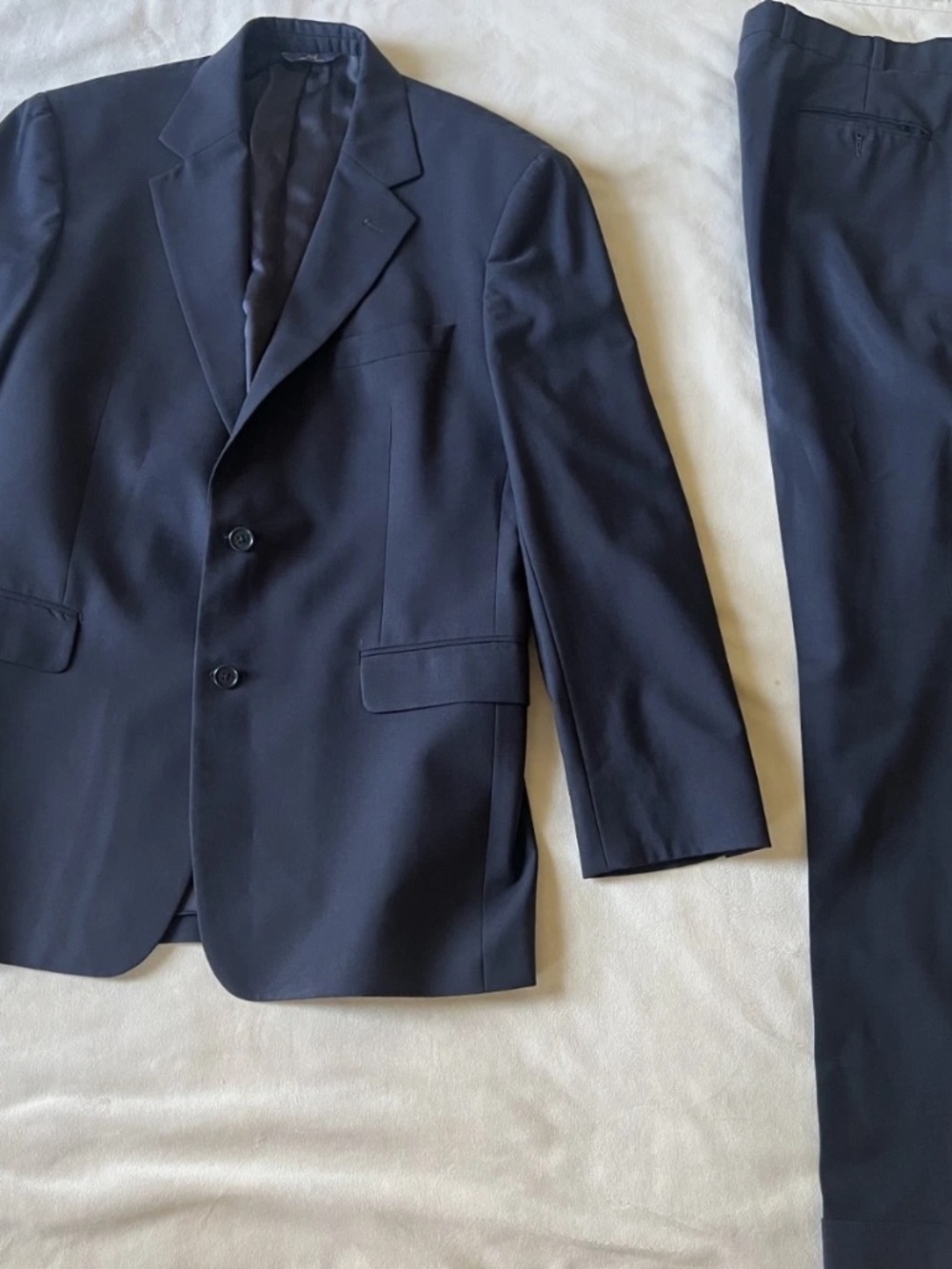 vtg brooks brothers Mens Navy Blue Stretch Suit 2 Piece 41R & Size 55